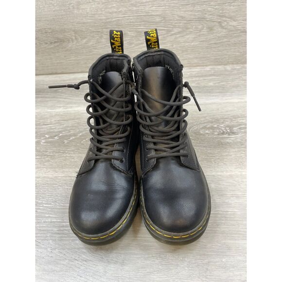 Dr. Martens Air Wair Zavala J Womens Boot Combat Leather Shoes US 4 Black - Picture 2 of 9